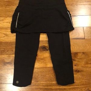 Athleta Capri length leggings and attached Skort